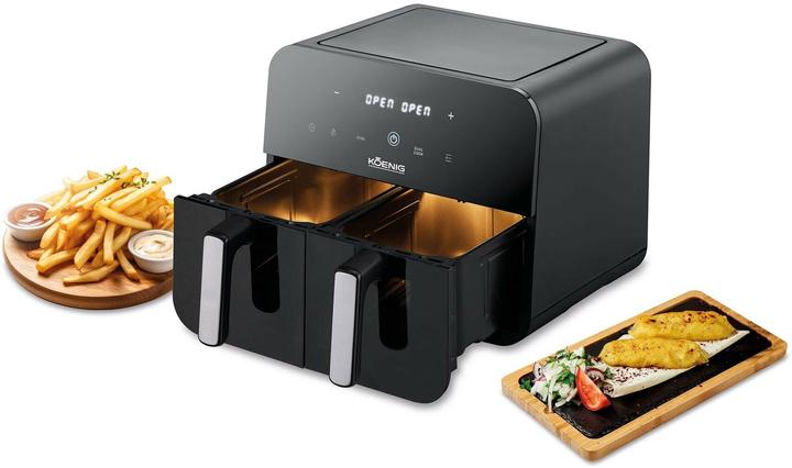 Actual product image Koenig Dual Pot Air Fryer (glass model) Quick & Pure 5