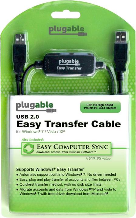 Actual product image Plugable USB 2.0 Transfer Cable (1.80 m, USB 2.0)