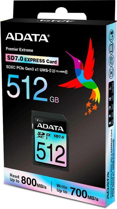 Actual product image Adata SD Card SDXC Premier Extreme (512 GB, SDXC, U3, UHS-I)