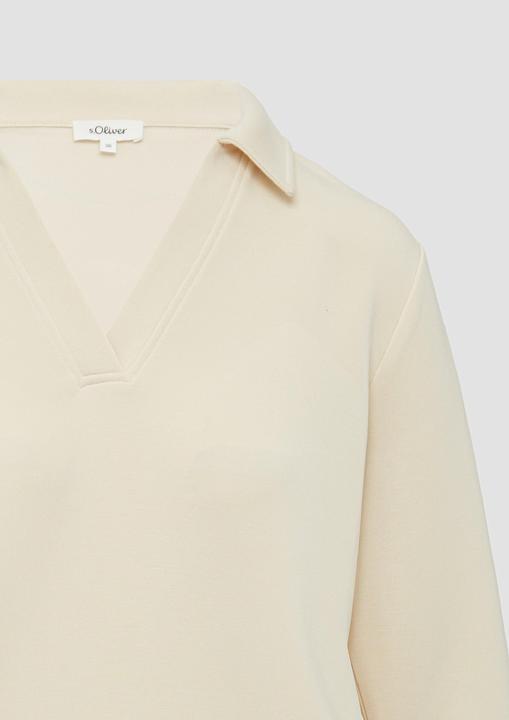 Produktbild s.Oliver Sweatshirt Sweatshirt aus Scuba mit Polokragen (36)