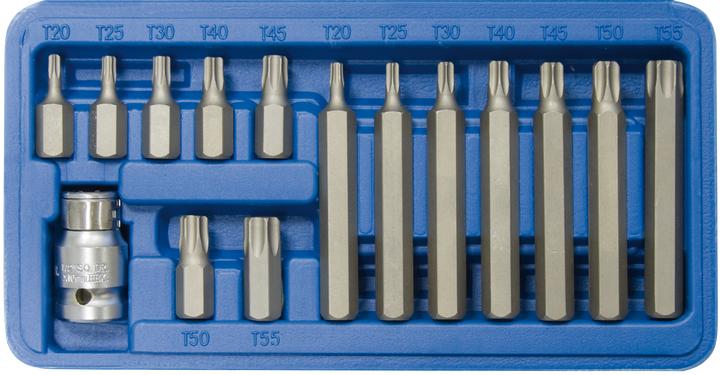 Produktbild SW-Stahl Torx-Garnitur 15-teilig 1/2 Zoll, T 20 - T 55, 04420L