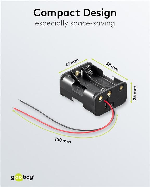 Produktbild Goobay 6x AA Mignon Batteriehalter