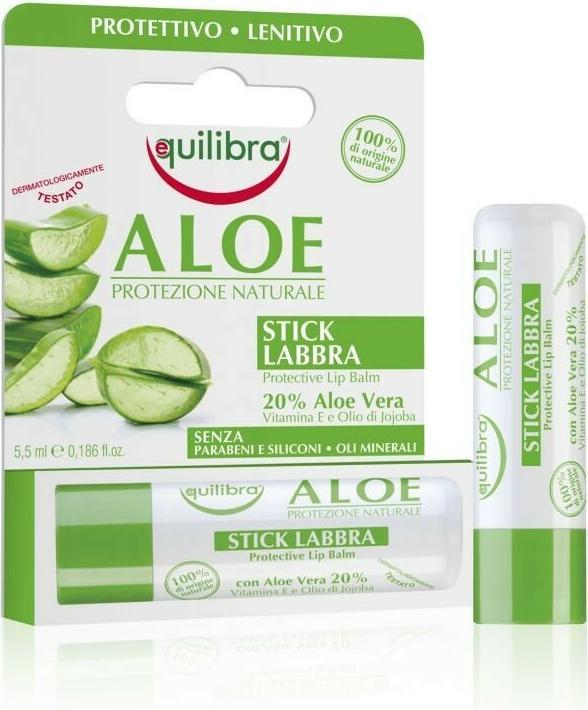 Equilibra Aloe Protezione Naturale Stick Labbra Protective Lip Balm Aloe Stick