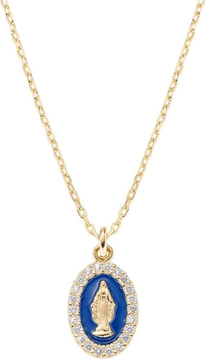 Produktbild Amen Miraculous Medal Halskette (3 Mikron vergoldet, 925 Silber, Emaille, 40 cm)