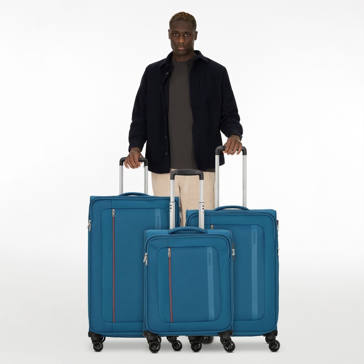 Immagine prodotto American Tourister Blazing Ride 4 Rollen Kofferset 3-teilig mit Dehnfalte (211 l, XL (da 115l))