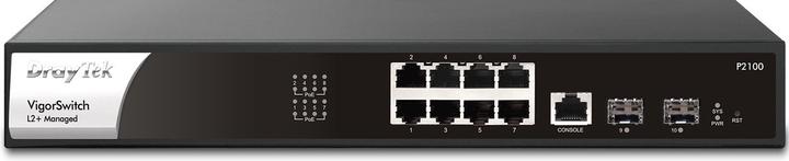 Image du produit Draytek Vigorswitch P2100 10 Poort Gigabit Switch 8 ports Gigabit Poe+ (VP2100) (10 ports)
