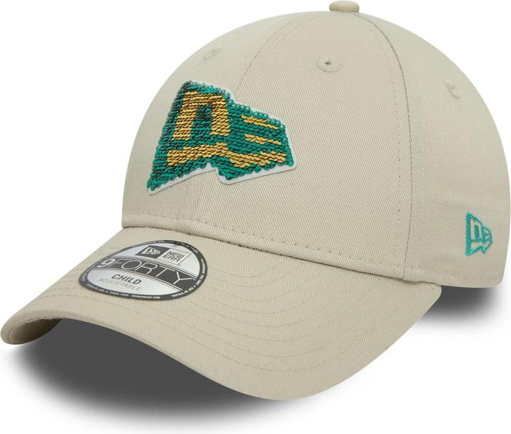 Actual product image New Era 9Forty Kids Cap - Sequin Brand Logo Beige (52, 53, 54)