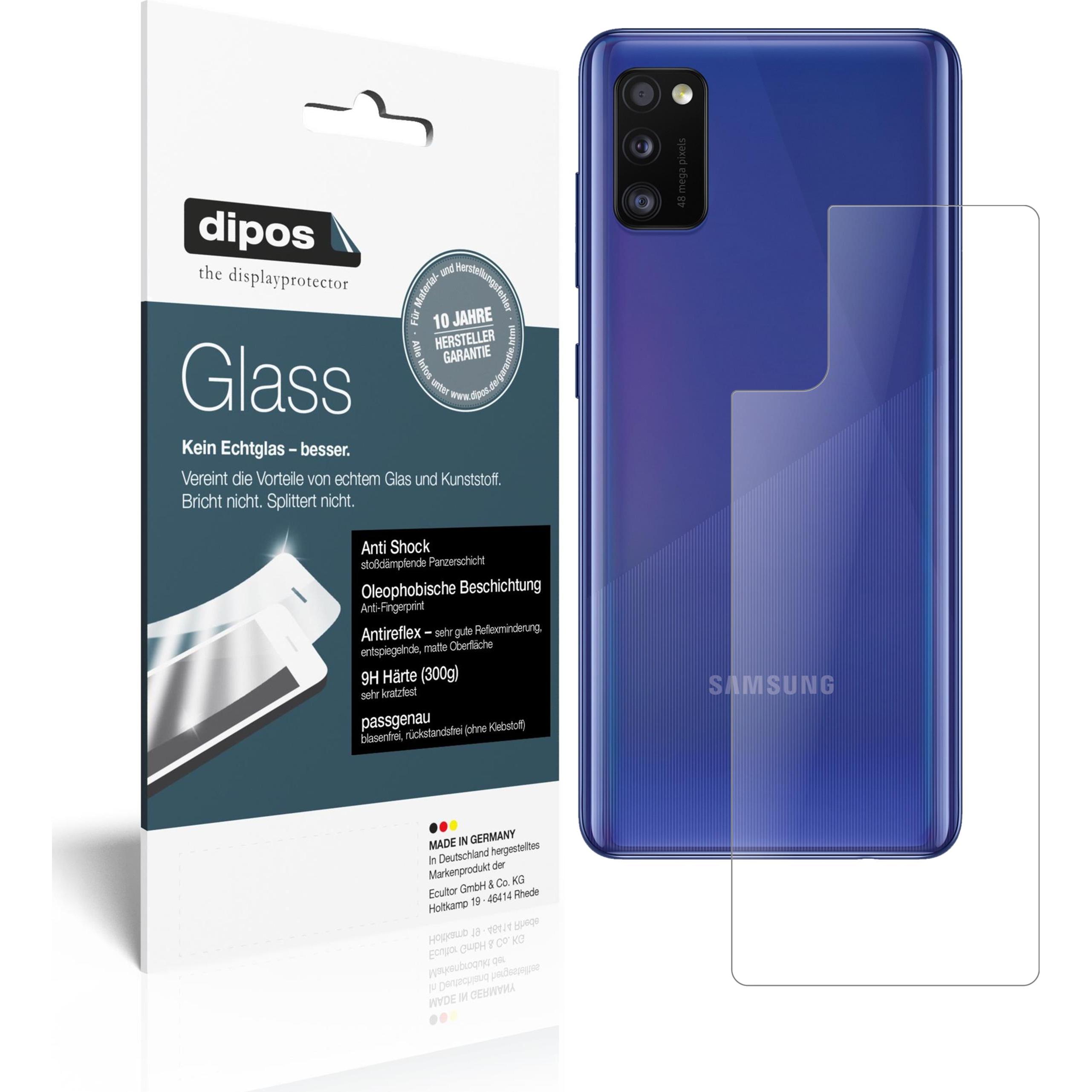 Dipos Displayschutz Anti-Shock (2 Stück, Samsung Galaxy A41), Smartphone Schutzfolie, Transparent