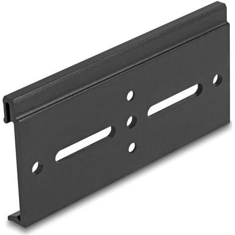 Thumbnail - Delock Aluminium Montageclip für Hutschiene 100,0 x 47,8 mm, Serverschrank Zubehör, Schwarz