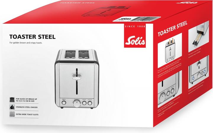 Productafbeelding Solis Stalen broodrooster (type 8002) Broodrooster met 2 sleuven