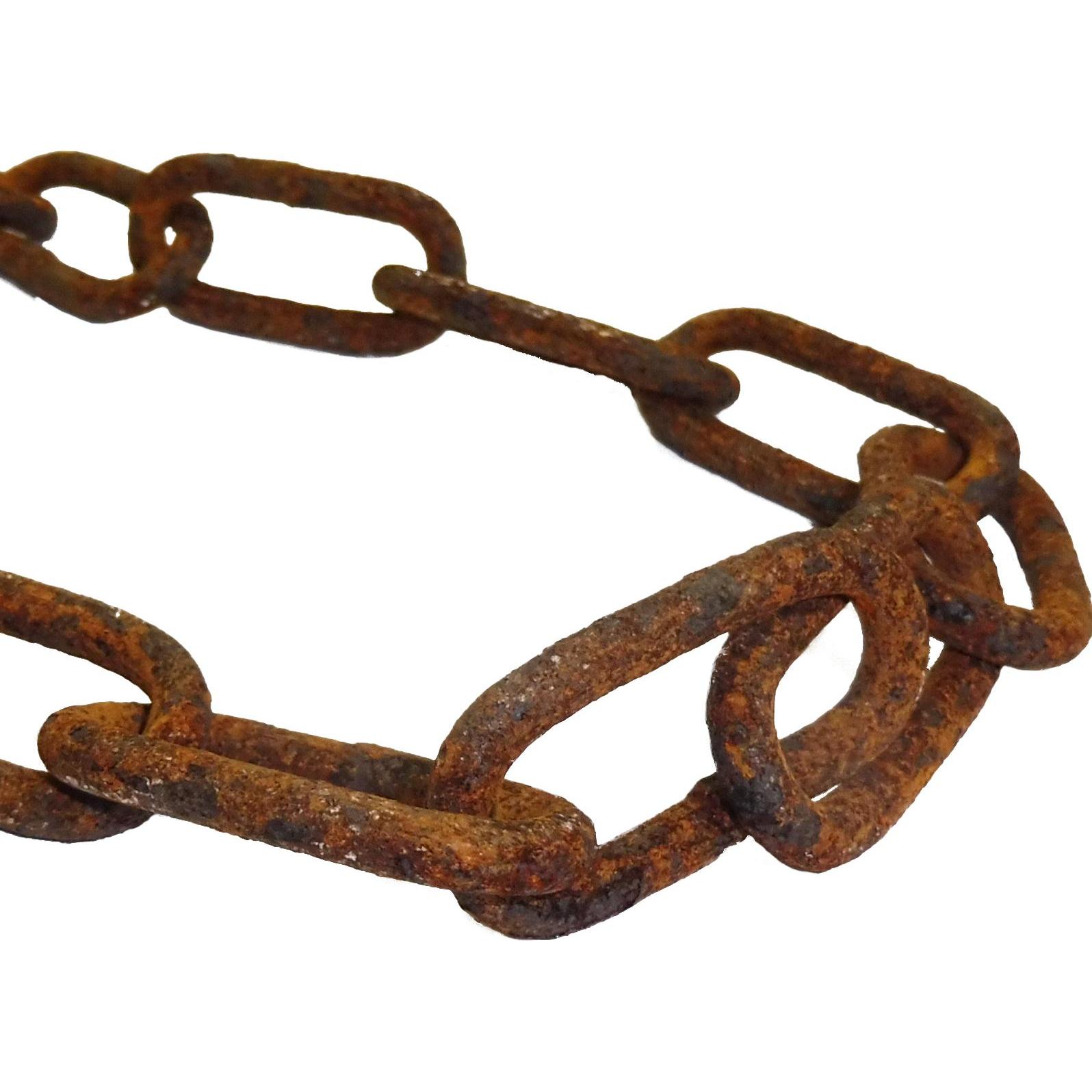 Vitaliano, Kette, rostige Stahlkette Gliederkette Meterware, 2 Meter, 5mm stark, Eisenkette im Antik, Retro, Vintage- (2...