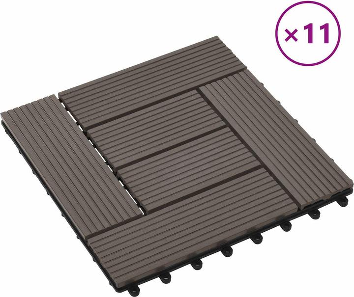 Produktbild vidaXL Terrassenfliese (11x, 30 x 30 cm)
