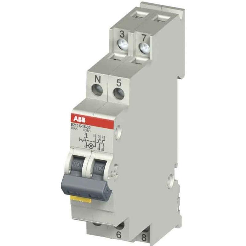 ABB E211X-16-30 E211X-16-30 Ausschalter mit gelber LED (Diverse), Elektronikzubehör + Gehäuse, Gelb