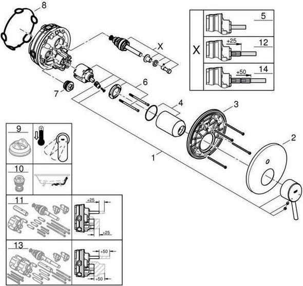 Actual product image Grohe Concetto single-lever bath mixer