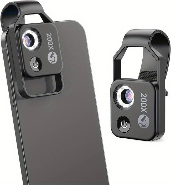 PhoneLook Apexel APL-MS002 Clip zoom optique microscopique 200x universel avec lumière LED intégrée