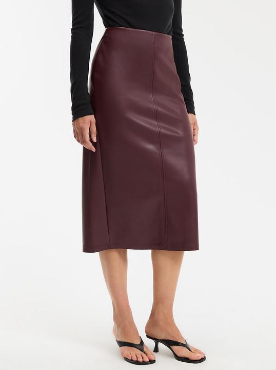 Produktbild La Redoute Collections Bleistiftrock aus Kunstleder (40)