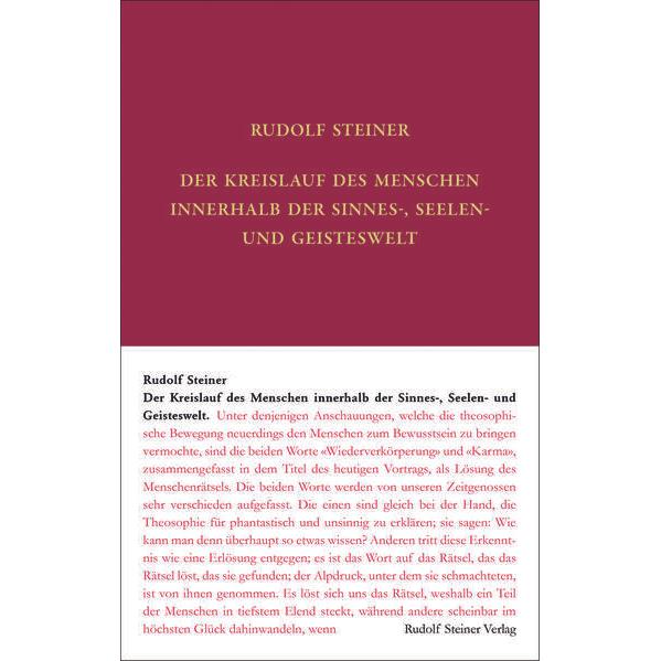 Thumbnail - Der Kreislauf des Menschen innerhalb der Sinnes-, Seelen- und Geisteswelt, Sachbücher von Rudolf Steiner