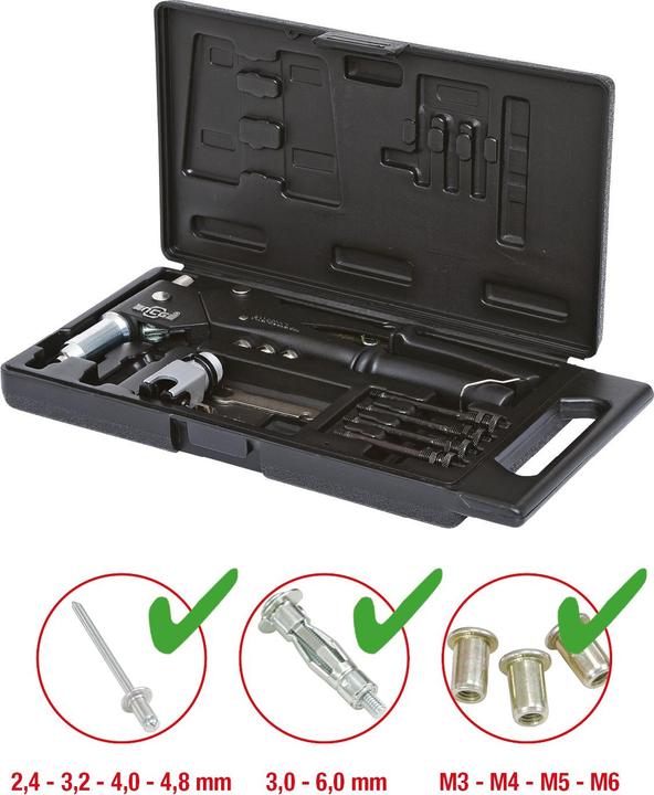 Produktbild KS Tools Universal-Handnietzangen-Satz. 10-tlg. 150.9610 (290 mm)