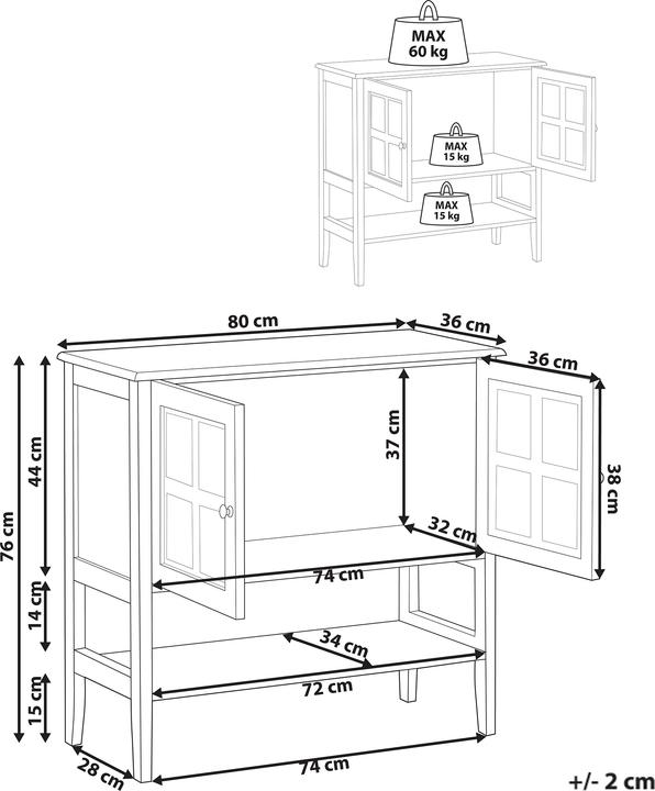 Produktbild Beliani Inlet (80 x 36 x 76 cm)