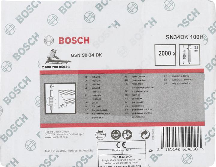 Productafbeelding Bosch Professional Zubehör D-kop stripnagel SN34DK 10