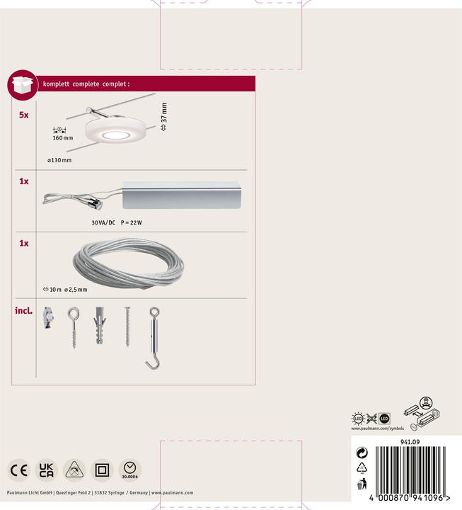 Produktbild Paulmann Wire System DiscLED I
