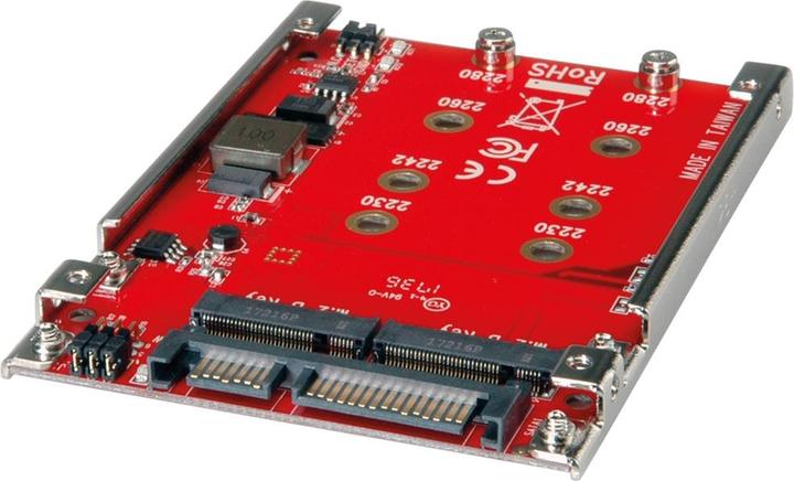 Produktbild Roline M.2 zu SATA III SSD H/W Adapter, 2x M.2 NGFF SSD, Boot- und RAID-fähig