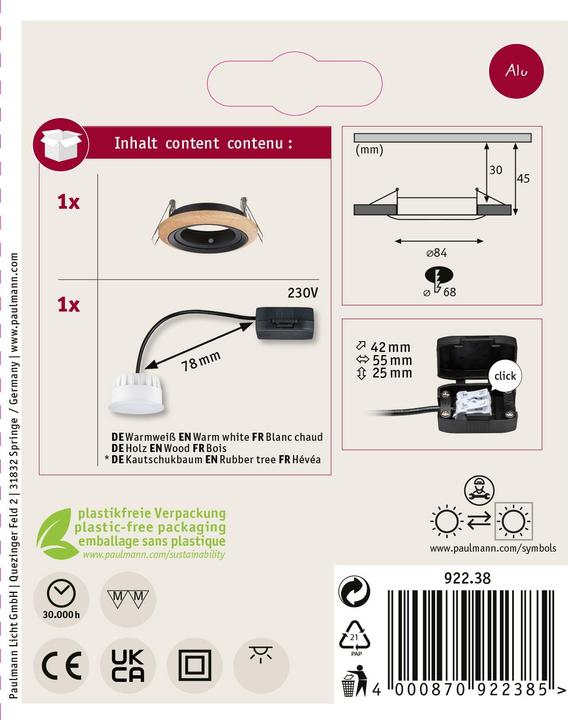 Produktbild Paulmann Einbauleuchte Lanati (470 lm)