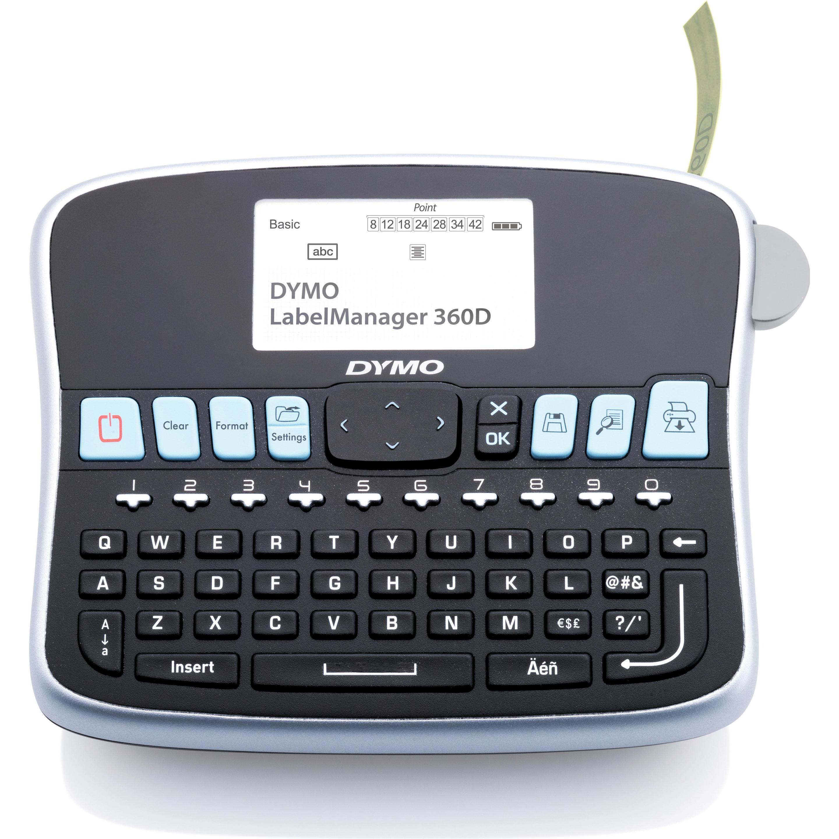 Dymo Labelmanager 360d Qwerty, Etikettendrucker, Schwarz, Silber
