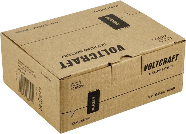 Produktbild Voltcraft VC-16107990 9 V Block-Batterie Alkali-Mangan 550 mAh 9 V 30 St. (30 Stk., 9V Block, 550 mAh)