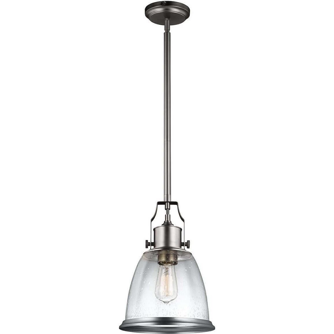 Elstead Lighting, Pendelleuchte, Hobson Hängeleuchte E27 36cm Satiniertes Nickel (E27)