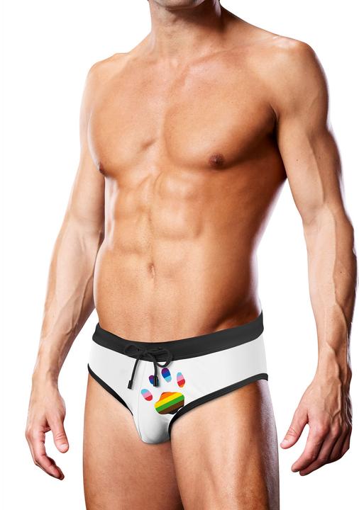 Prowler Swim Brief White Oversized Paw Small