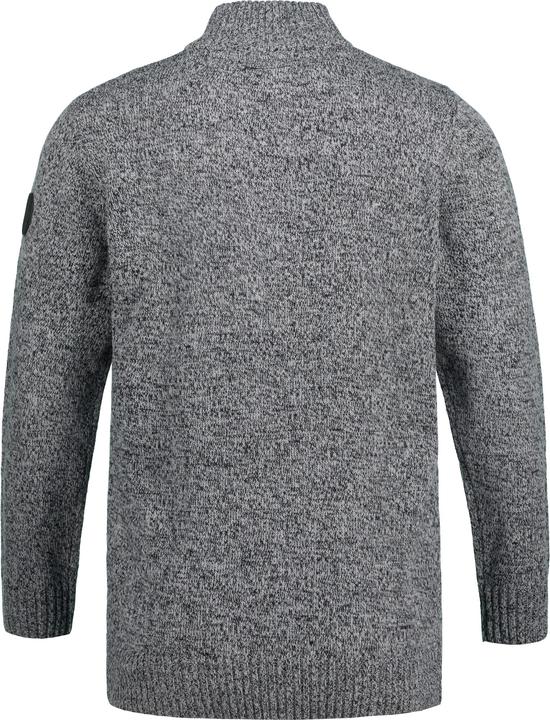 Image du produit JP1880 Pull camionneur en maille chinée, col avec fermeture à glissière et écusson sur l'une des manches (XL)