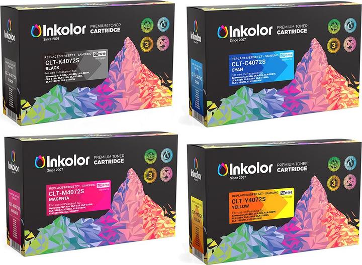 Produktbild Inkolor Samsung CLT-P4072 Multipack (CLT-K4072S + CLT-C4072S + CLT-M4072S + CLT-Y4072S) (CMYK)