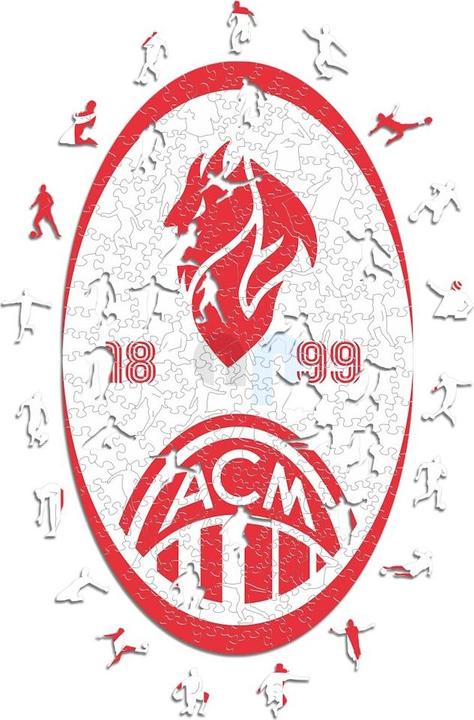Produktbild Iconic AC Milan - Retro Logo - Holz Puzzle Grösse S (150 Teile) (150 Teile)
