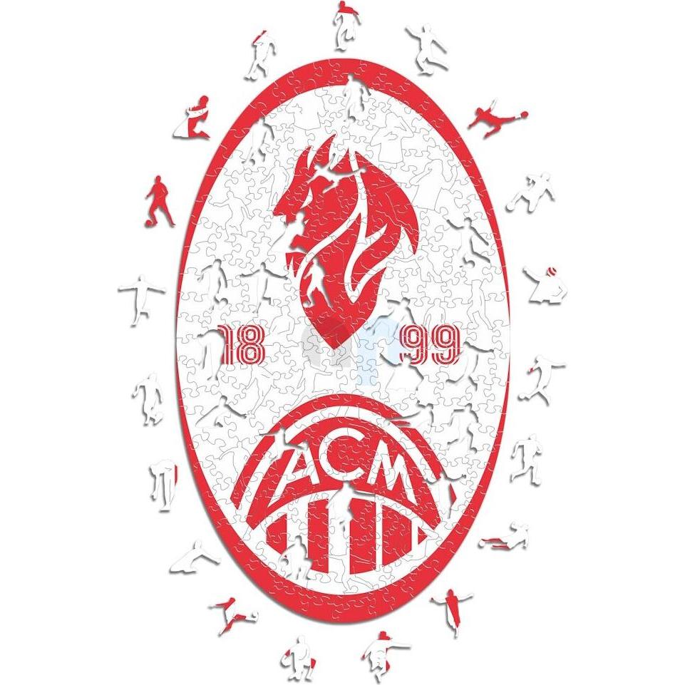 Iconic AC Milan - Retro Logo - Holz Puzzle Grösse S (150 Teile) (150 Teile)