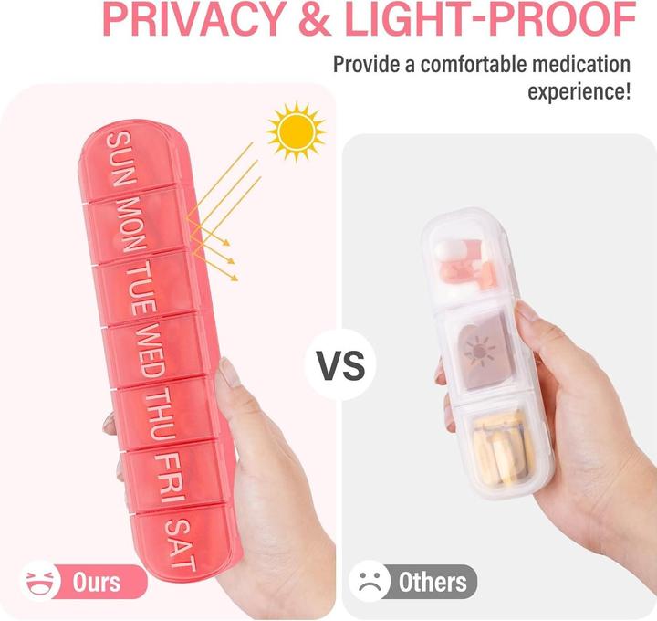 Actual product image Cbx Tablettenbox 7 Tage – Wochen Pillendose mit grosser Kapazität