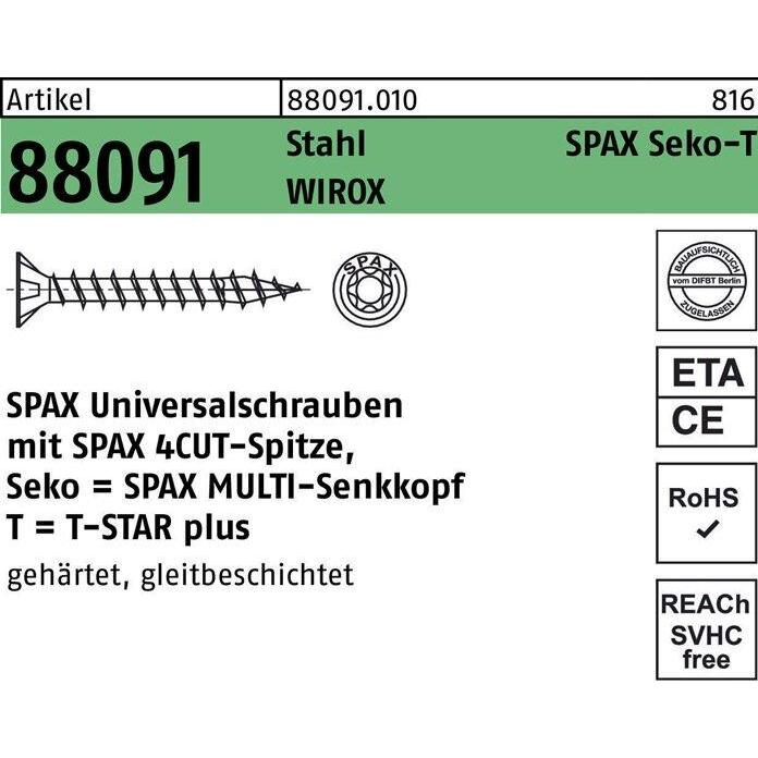 Thumbnail - Spax, Schrauben, Spanplattenschrauben (500 Schrauben pro Stück)
