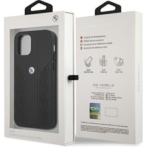Thumbnail - BMW Etui BMHCP12LRSPPK iPhone 12 Pro Max 6,7" czarny/black hardcase Leather Curve Perforate (Apple iPhone 12 Pro Max), S...