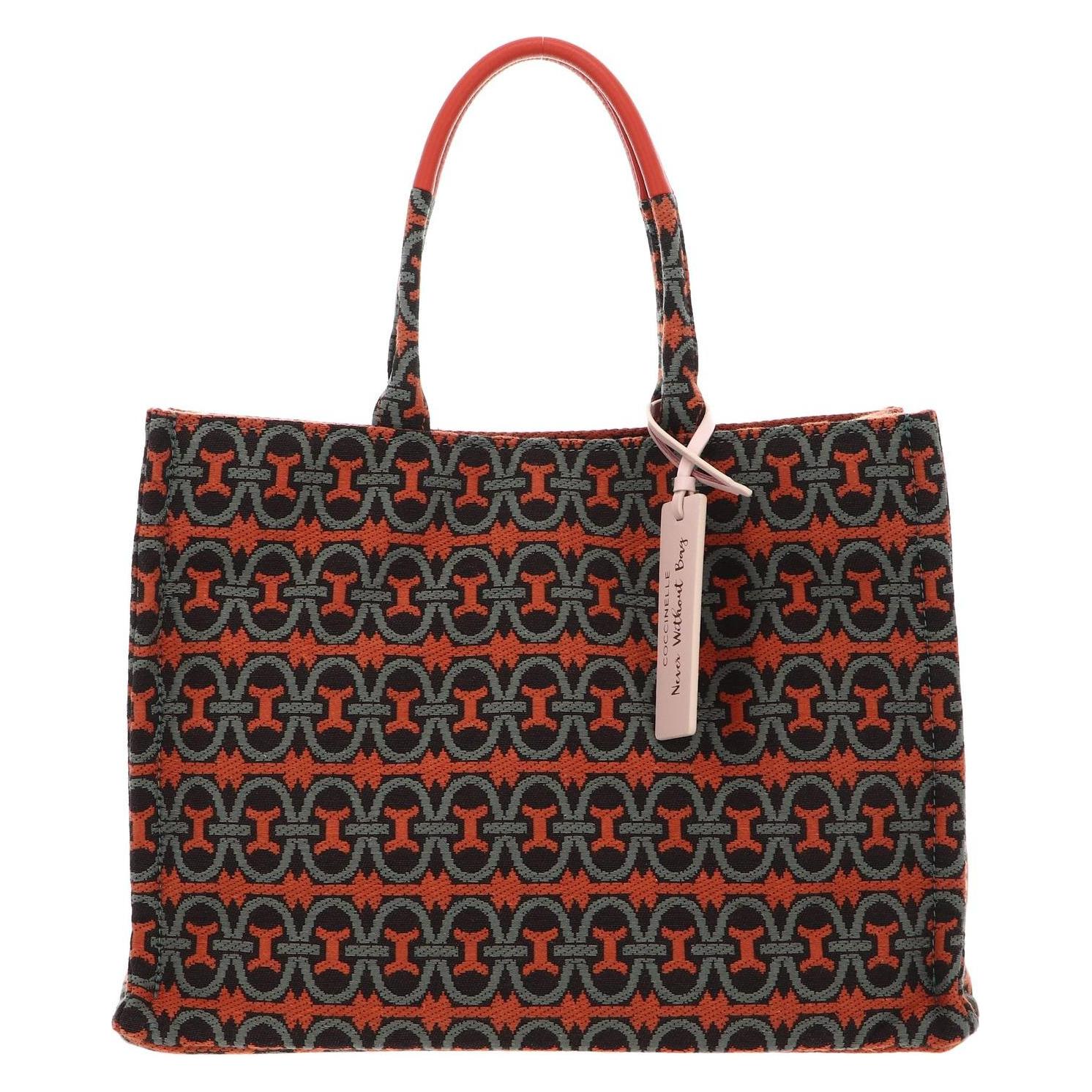 Coccinelle, Damen, Handtasche, Never Without Bag Jacquar Handbag, Mehrfarbig