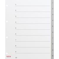 Immagine prodotto Kolma Indice A4 XL superstrong 1-10 10 pezzi grigio