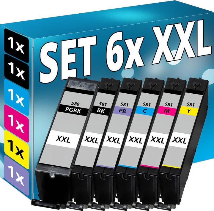 Produktbild Druckfuxx 6x XXL DRUCKER PATRONEN für CANON PIXMA TS6240 TS6241 TS8240 TS8241 TS8242 Set