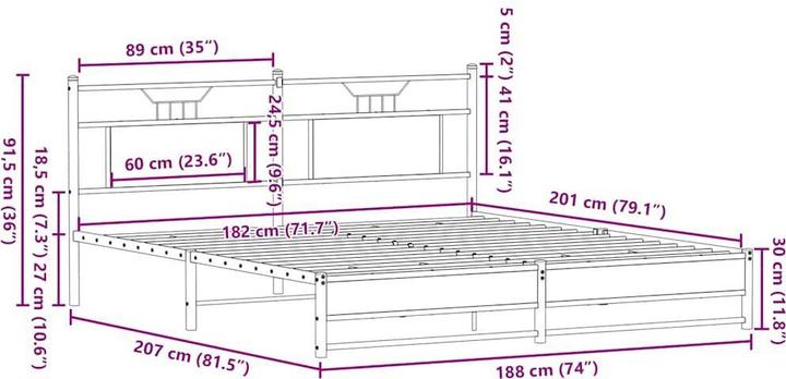 Image du produit vidaXL Bettgestell (180 x 200 cm)