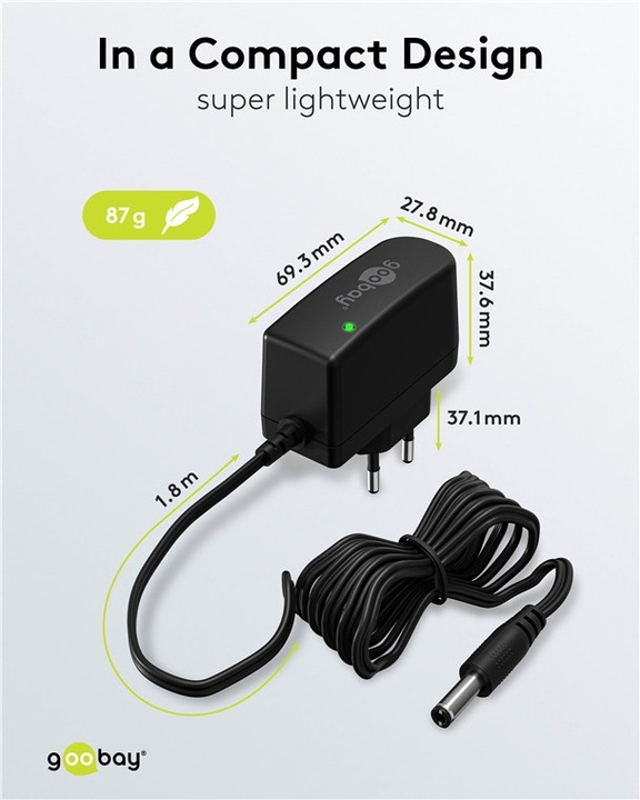 Actual product image Goobay 12 V power supply unit