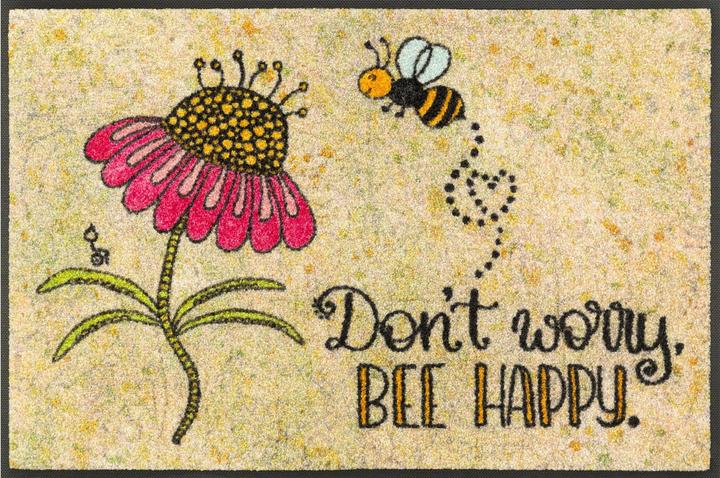 Produktbild Wash + Dry Fussmatte Bee Happy 50 cm x 75 cm (50 x 75 cm)