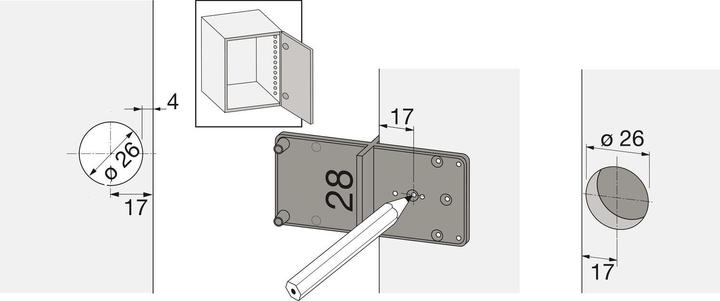 Actual product image Hettich Ankrn-Schablone (Perforated plate, 1 pcs.)