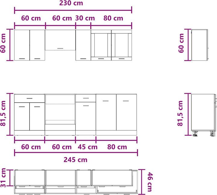 Produktbild vidaXL Küchenaufbewahrung
