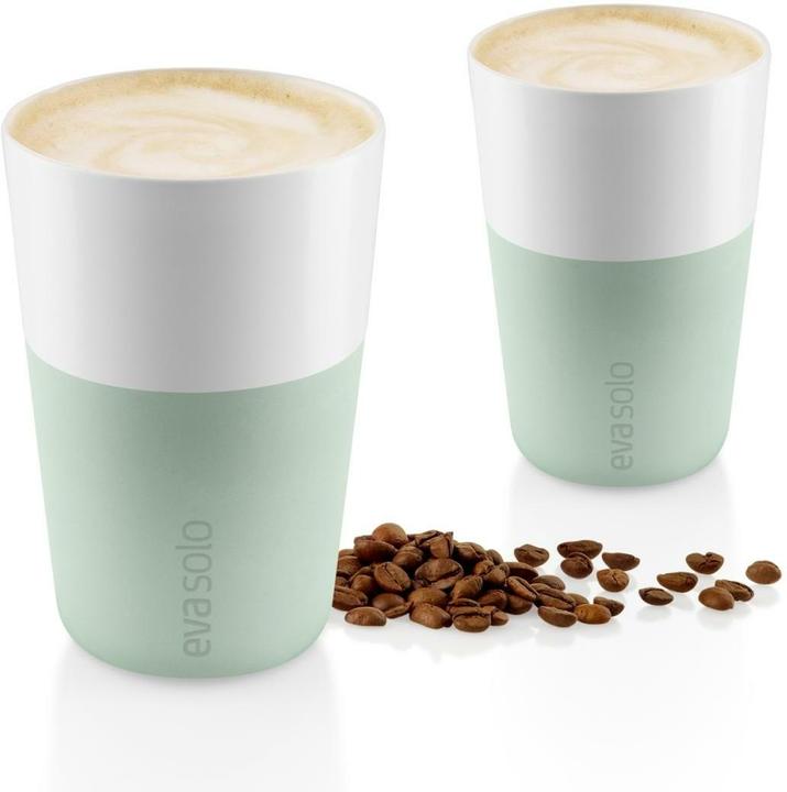 Produktbild Eva Solo Latte Macchiato Becher 360 ml, 2 Stück, Grün/Weiss (360 ml, 2 x)