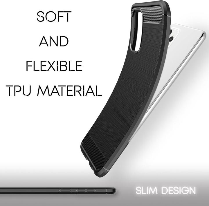 Produktbild Nalia Carbon Look Silikon Handyhülle (Samsung Galaxy A52 5G, Samsung Galaxy A52, Samsung Galaxy A52s 5G)