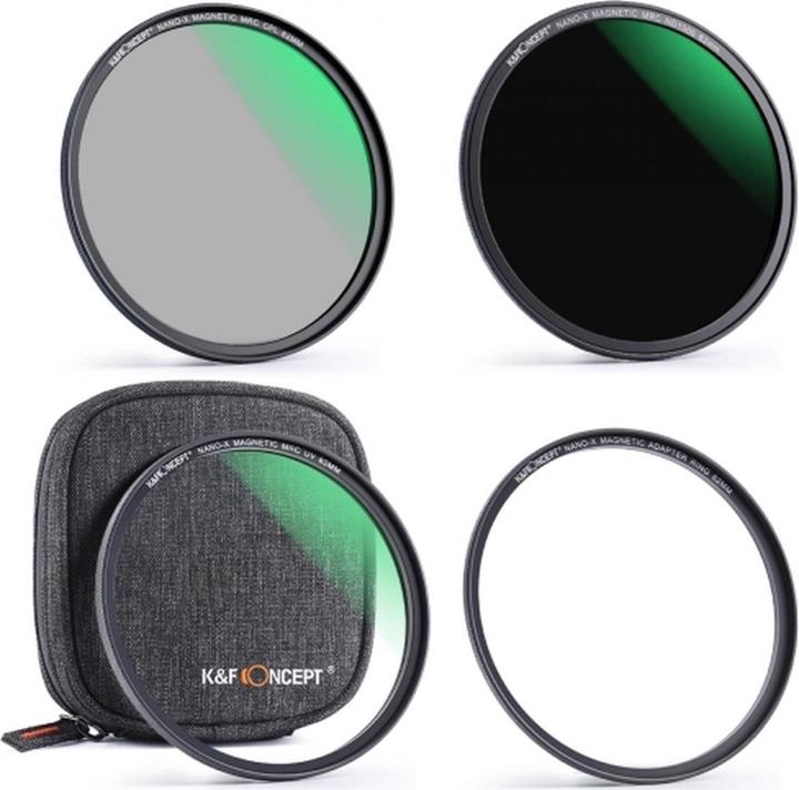 Actual product image K&F Concept Concept Magnetic lens filter kit CPL-ND-UV 55 mm (55 mm, UV filter)
