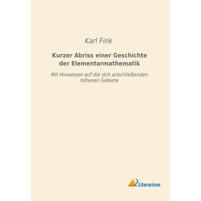 Kurzer Abriss einer Geschichte der Elementarmathematik, Fachbücher
